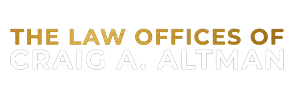 Law Offices of Craig A. Altman Letter Logo - White & Gold