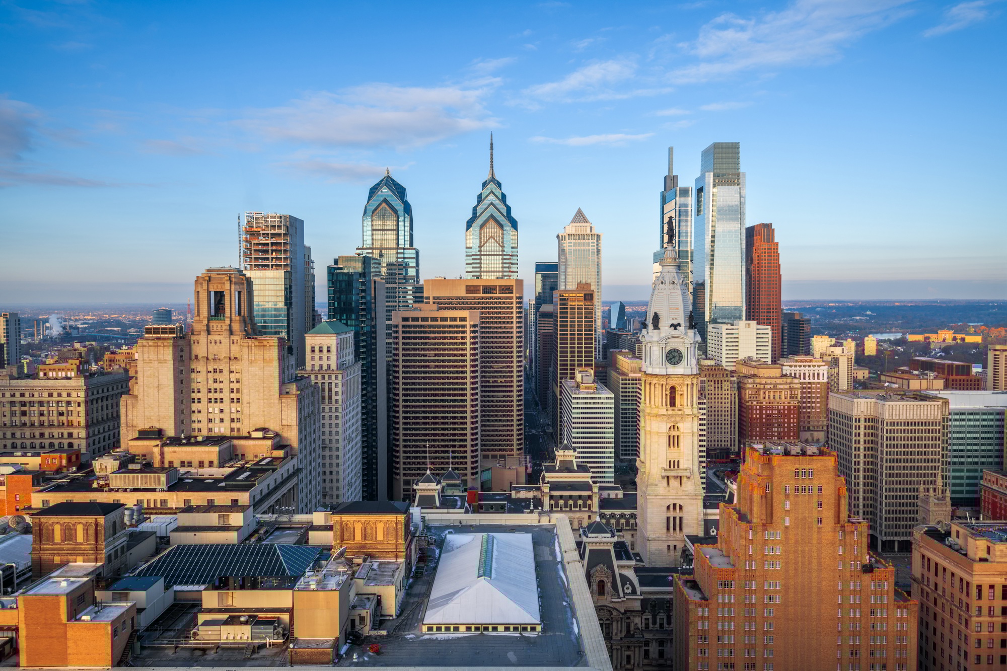 Philadelphia, Pennsylvania, USA Downtown City Skyline
