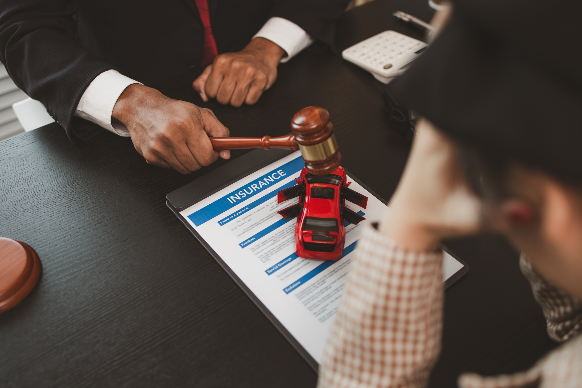 the car owner consulted her lawyer and was very stressed after the car accident