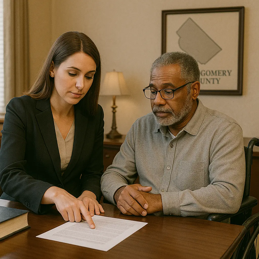 Montgomery County PA lawyer with injured client