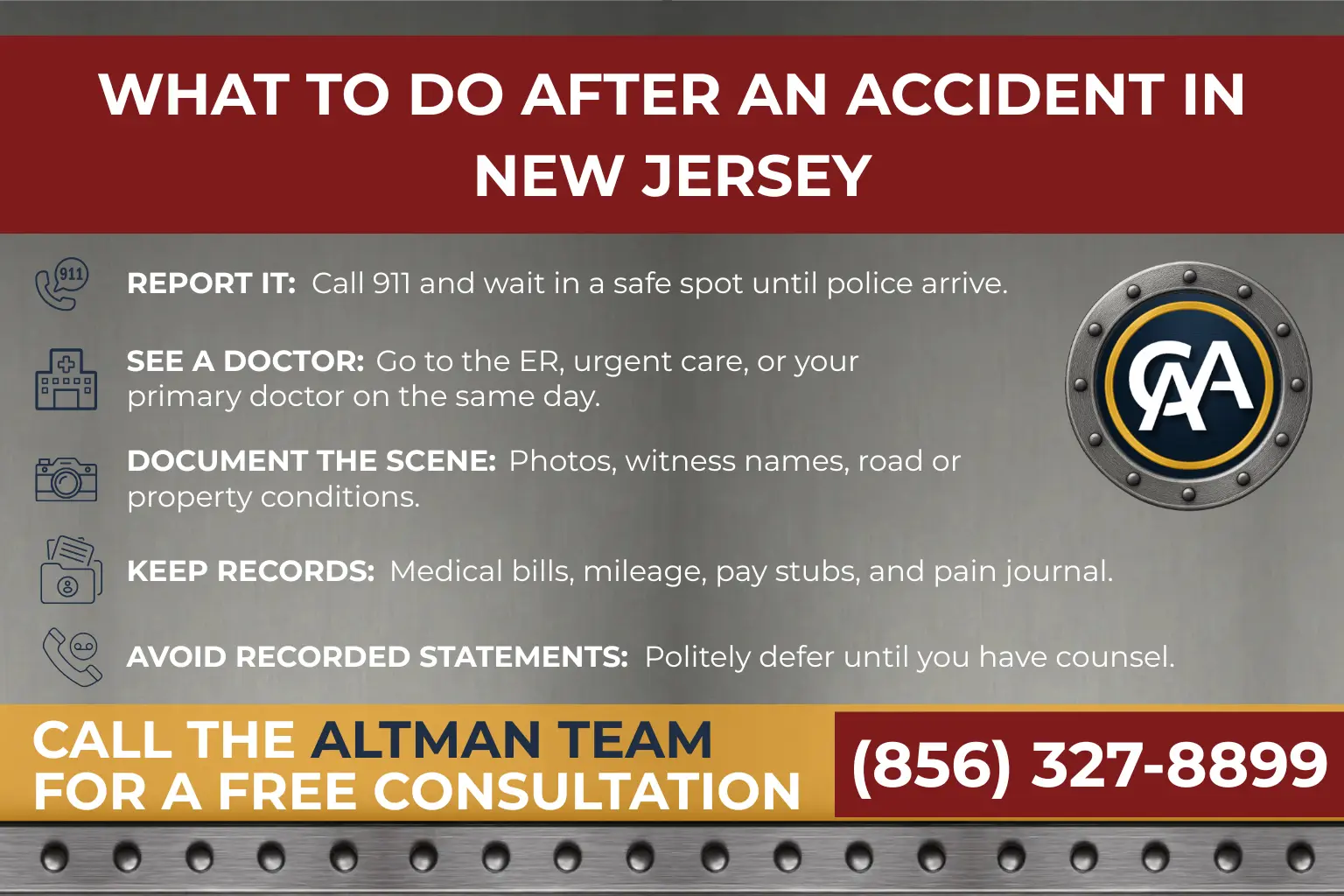 What To Do After an Accident in New Jersey